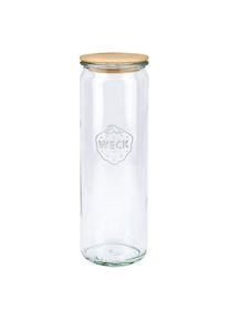 WECK-cilinderglas 600ml met hout deksel