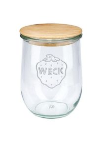 WECK-tulpglas 1062ml met hout deksel