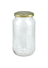 UNITWIST glazen potten 795ml ronderand glas met gouden Twist-Off deksel TO82