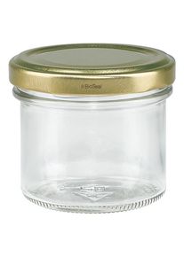 UNITWIST glazen potten 125ml sturtglas met gouden Twist-Off deksel TO66