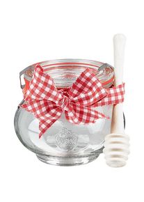 WECK-sierglas 220ml compleet met honinglepel en strik
