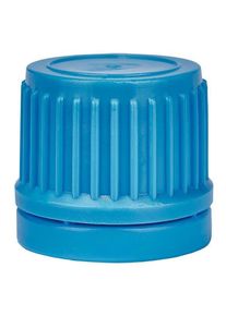 Schroefsluiting, blauw, DIN18, met garantiesluiting (OV)
