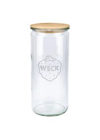 WECK-cilinderglas 1040ml met hout deksel