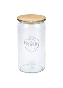 WECK-cilinderglas 340ml met hout deksel