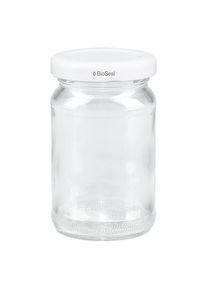 UNITWIST glazen potten 110ml ronderand glas met wit Twist-Off deksel TO48