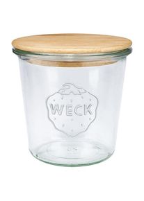 WECK-stortglas 580ml (1/2 liter) met hout deksel