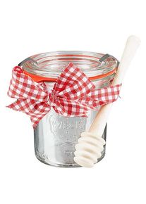 WECK-mini stortglas 140ml compleet met honinglepel en strik