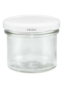 UNITWIST glazen potten 125ml sturtglas met wit Twist-Off deksel TO66