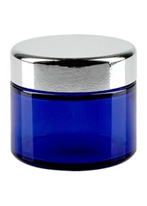 Glazen pot 50ml royalblauw, zonder sluiting