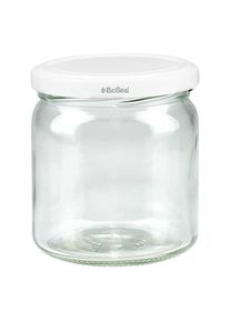 UNITWIST glazen potten 408ml ronderand glas met wit Twist-Off deksel TO82