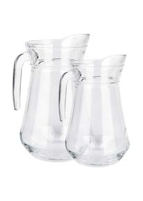 Glazen kannenset France 1,0 + 1,6 liter van gehard helder glas uit Frankrijk