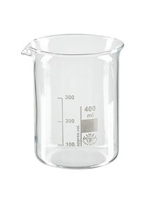 Bekerglas 400 ml van hittebestendig borosilicaatglas (laag model)