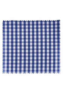 1 x stoffen lapje 150x150mm blauw/ruit voor deksel diameter 43-100mm