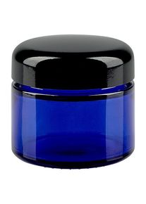 Glazen pot 50ml royalblauw, zonder sluiting