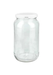 UNITWIST glazen potten 795ml ronderand glas met wit Twist-Off deksel TO82