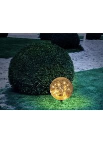 boule lumineuse Globo Solar LED Noir, 20 lumières