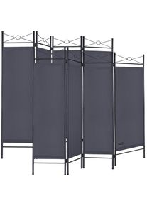 Casaria® Set 2x Paraventi Lucca 180x163cm antracite