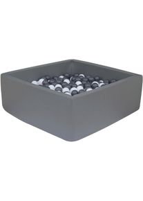 KNORRTOYS&reg; , B&auml;llebad &raquo;eckig, dark grey&laquo;, mit 100 B&auml;llen grey/white , grau