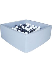 KNORRTOYS&reg; , B&auml;llebad &raquo;eckig, grey&laquo;, mit 100 B&auml;llen grey/white; Made in Europe , grau