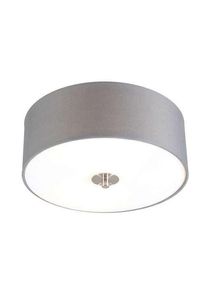 Qazqa Landelijke plafondlamp grijs 30 cm - Drum