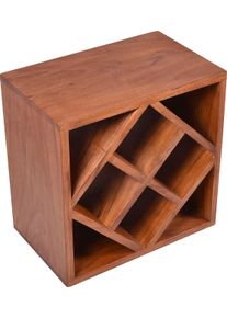 Home Affaire Weinregal beige, Größe B/H/T: 40 cm x 40 cm x 25 cm B/H/T: 40 cm x 40 cm x 25 cm , Weinregal in extravagantem Design