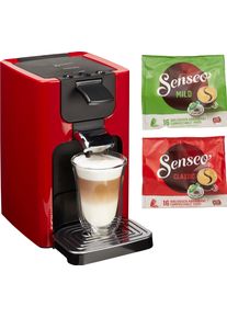 Senseo , Kaffeepadmaschine »® Quadrante HD7865/80«, inkl. Gratis-Zugaben im Wert von € 14,- UVP , rot , Kaffeemaschine