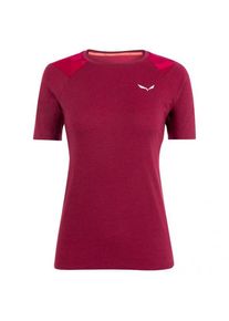 Salewa Womens Cristallo Warm AMR Tee Merino-ondergoed Dames (34 |rood)
