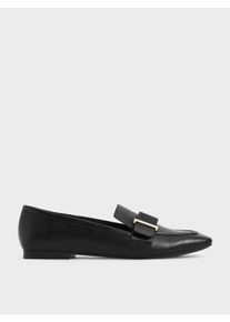 Metallic Accent Penny Loafers