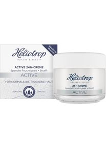 Heliotrop , Tagescreme &raquo;Active 24h-Creme&laquo; , farblos , Zertifizierter Naturkosmetik nach NATRUE