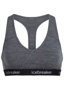 Icebreaker Women's Sprite Racerback Bra Merino base layer Women (XS, grey/blue)
