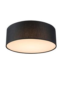 Qazqa Plafondlamp zwart 30 cm incl. LED - Drum LED