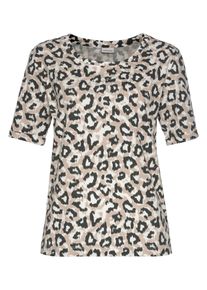 Lascana, Damer, Soveskorte, Beige / Sort / Hvid, Størrelse S/M