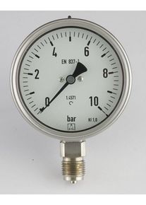 Erik Færgemann Chemical pressure gauge 12 x ø100 0-16 bar low mounted with