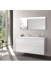 KEUCO EDITION 11 Lavabo en céramique l : 140,5, P : 53,8 cm avec 2 trous pour robinetterie, sans trop-plein 31160311402