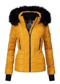 Navahoo Dames Winterjas 'Adele' safraan / zwart XS