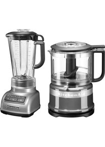 KitchenAid , Standmixer »5KSB1585ECU und Mini Zerkleinerer 5KFC3516«, 550 W, Vorteilsset: Du sparst gegenüber Einzelkauf 62,90€. Farbe: KONTUR...