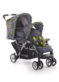 CHIC 4 BABY Chic4Baby , Geschwisterwagen »Duo, grau/grün«, mit großem Gepäckkorb; Kinderwagen , grau , Kinderwagen