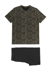 HOM Heren Pyjama kort olijfgroen / aubergine S