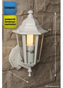 Rabalux Velence Wandleuchte Transparent, Klar, Weiß, 1-flammig