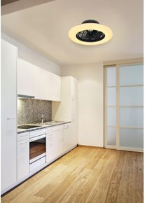 Ventilateur de plafond Globo TRAVO LED Noir, 1 lumière, Télécommandes