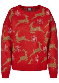 Urban Classics Sweter dla kobiet jasnobrązowy / czerwony / biały Rozmiar L