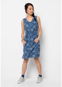 Jack Wolfskin Sommerkleid »Tioga Road Print Dress« blau, Größe L (42/44) - Normalgrößen, Kleid für Reise und Alltag