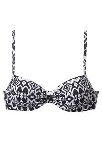 Lascana Dames Bikinitop 'Grace' zwart / wit 65