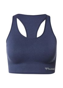 Hummel Kvinnor Sportbehå 'Tif' marinblå / marinblå / ljusgrå Storlek L