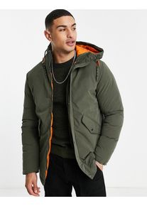 Jack & Jones Jack & Jones Originals parka with hood in khaki-Green