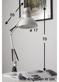 Brilliant Hobby Bureauklem licht Wit, 1-licht