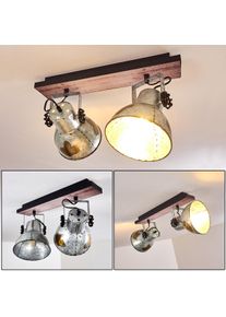 hofstein Hora Ceiling Light Dark wood, silver, 1-light source