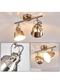 hofstein Plafonnier Safari Chrome brossé, 2 lumières