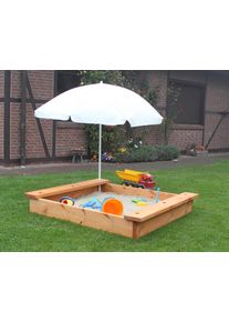 Promadino , Sandkasten &raquo;Maxi&laquo;, BxLxH: 145x145x24 cm , braun