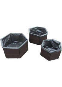 Merxx , Pflanzkübel »Hexagon«, versch. Größen , braun